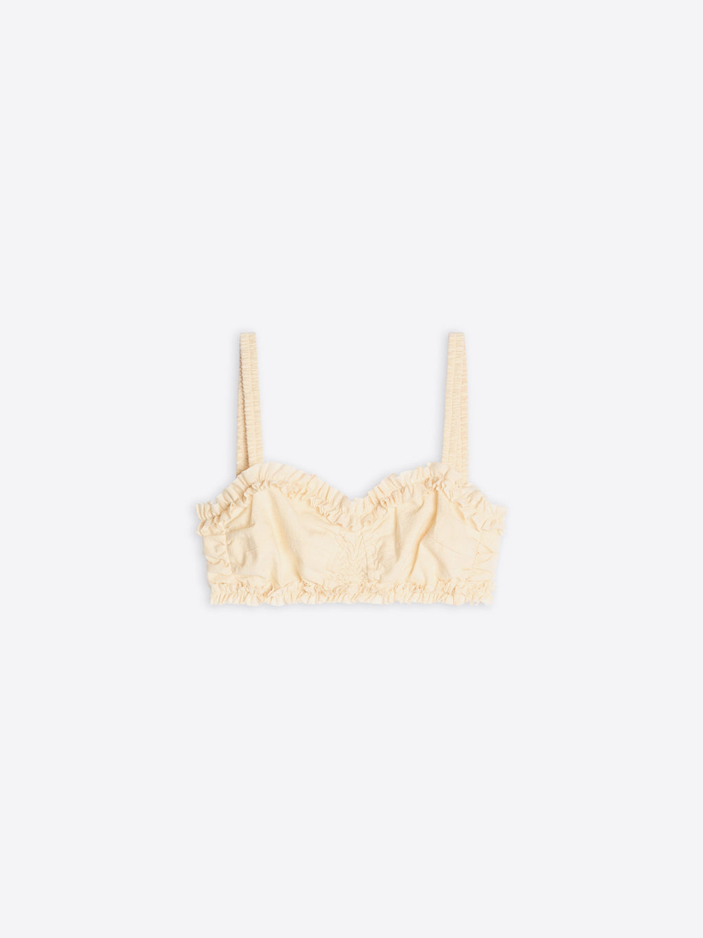 Ruffled Cotton Bra Top